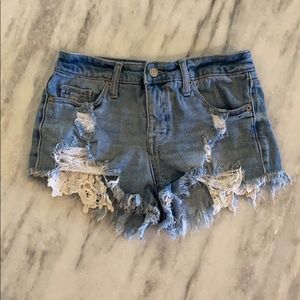 Denim shorts